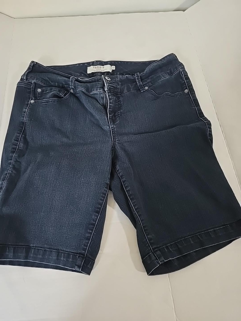 torrid Dark Indigo Denim Bermuda Shorts